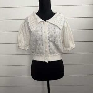 Willow & Wind NWT CottageCore Soft Sweater Small Fuzzy Romantic Feminine Grandma